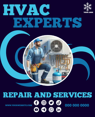Custom Business Flyers Multiple Sizes HVAC Experts