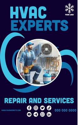 Custom Business Flyers Multiple Sizes HVAC Experts
