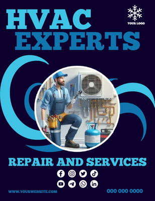 Custom Business Flyers Multiple Sizes HVAC Experts