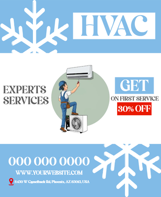 Custom Business Flyers Multiple Sizes HVAC Experts Services