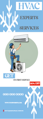 Custom Business Flyers Multiple Sizes HVAC Experts Services
