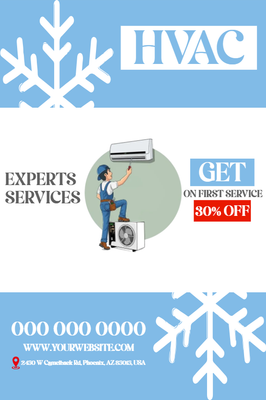 Custom Business Flyers Multiple Sizes HVAC Experts Services
