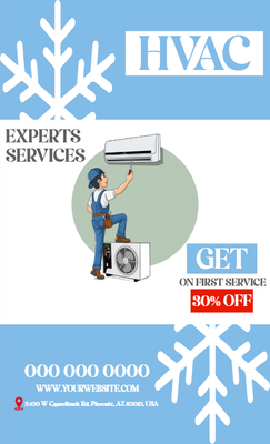 Custom Business Flyers Multiple Sizes HVAC Experts Services