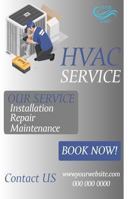 Custom Business Flyers Multiple Sizes HVAC Services