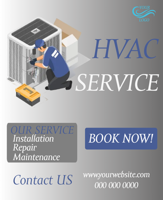 Custom Business Flyers Multiple Sizes HVAC Services