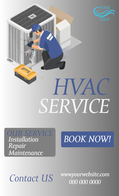 Custom Business Flyers Multiple Sizes HVAC Services