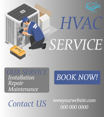 Custom Business Flyers Multiple Sizes HVAC Services