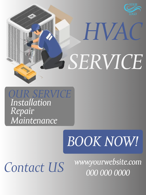 Custom Business Flyers Multiple Sizes HVAC Services