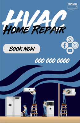 Custom Business Flyers Multiple Sizes HVAC Home Repair