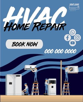 Custom Business Flyers Multiple Sizes HVAC Home Repair