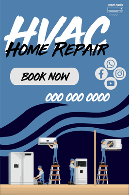 Custom Business Flyers Multiple Sizes HVAC Home Repair