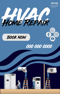 Custom Business Flyers Multiple Sizes HVAC Home Repair