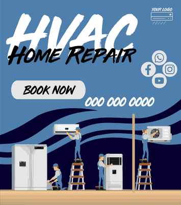 Custom Business Flyers Multiple Sizes HVAC Home Repair