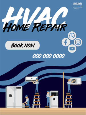 Custom Business Flyers Multiple Sizes HVAC Home Repair