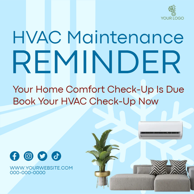 Custom Business Flyers Multiple Sizes HVAC Maintenance