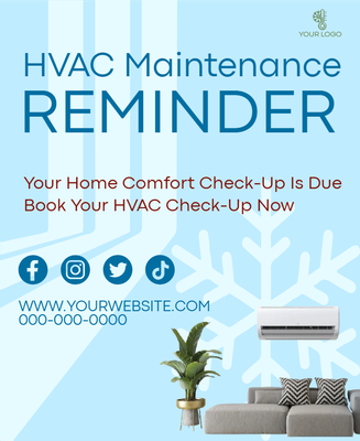 Custom Business Flyers Multiple Sizes HVAC Maintenance