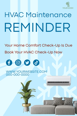 Custom Business Flyers Multiple Sizes HVAC Maintenance