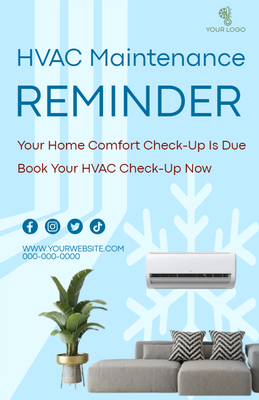 Custom Business Flyers Multiple Sizes HVAC Maintenance