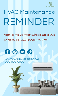 Custom Business Flyers Multiple Sizes HVAC Maintenance