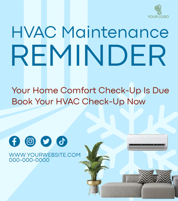 Custom Business Flyers Multiple Sizes HVAC Maintenance