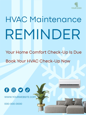 Custom Business Flyers Multiple Sizes HVAC Maintenance