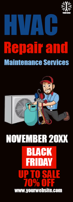 Custom Business Flyers Multiple Sizes HVAC Service Discount