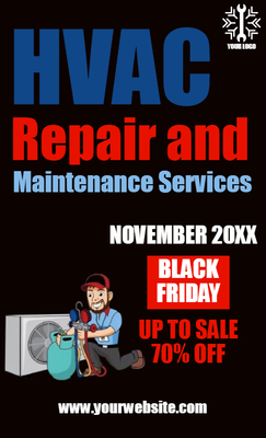 Custom Business Flyers Multiple Sizes HVAC Service Discount