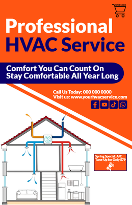 Custom Business Flyers Multiple Sizes HVAC Professional