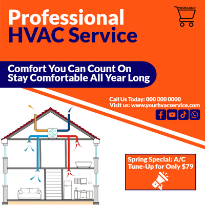 Custom Business Flyers Multiple Sizes HVAC Professional