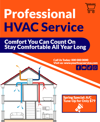 Custom Business Flyers Multiple Sizes HVAC Professional