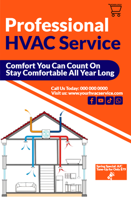 Custom Business Flyers Multiple Sizes HVAC Professional