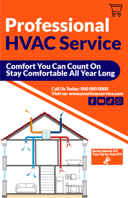 Custom Business Flyers Multiple Sizes HVAC Professional