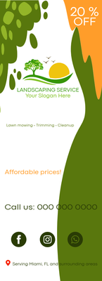 Custom Business Flyers Multiple Sizes Landscaping Service