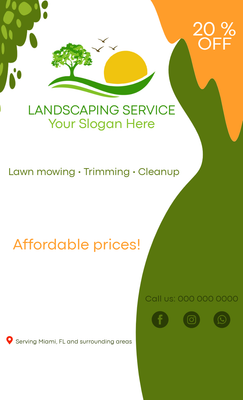 Custom Business Flyers Multiple Sizes Landscaping Service
