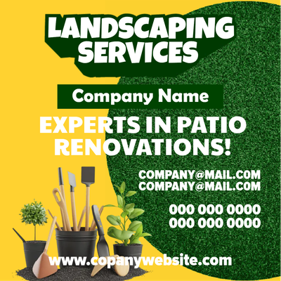Custom Business Flyers Multiple Sizes  Land Scaping Services