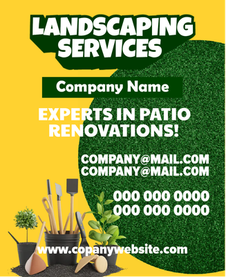 Custom Business Flyers Multiple Sizes  Land Scaping Services