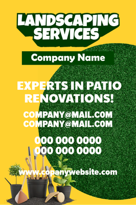 Custom Business Flyers Multiple Sizes  Land Scaping Services