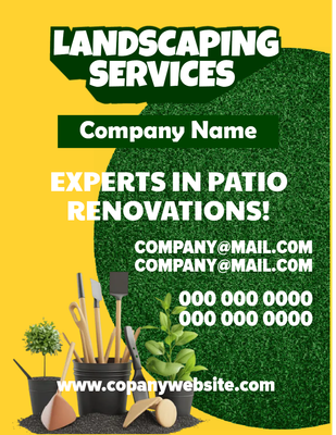 Custom Business Flyers Multiple Sizes  Land Scaping Services