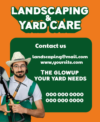 Custom Business Flyers Multiple Sizes Yard Care