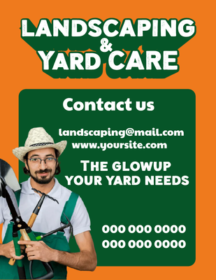 Custom Business Flyers Multiple Sizes Yard Care