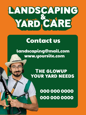 Custom Business Flyers Multiple Sizes Yard Care