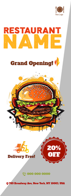 Custom Business Flyers Multiple Sizes Restaurant Menu