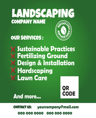 Custom Business Flyers Multiple Sizes Landscaping