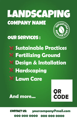 Custom Business Flyers Multiple Sizes Landscaping