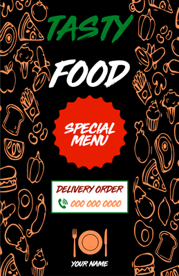 Custom Business Flyers Multiple Sizes Tasty Food