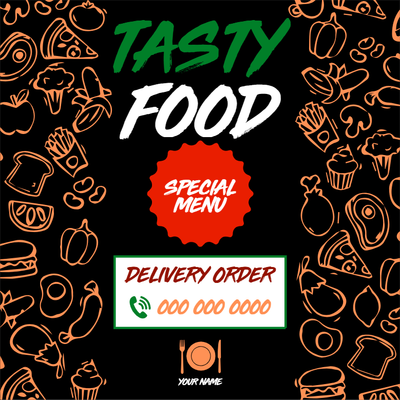 Custom Business Flyers Multiple Sizes Tasty Food