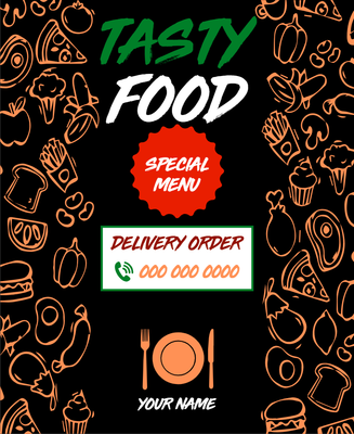 Custom Business Flyers Multiple Sizes Tasty Food