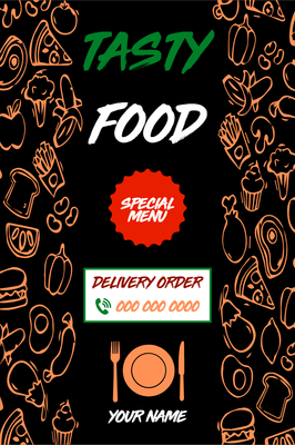 Custom Business Flyers Multiple Sizes Tasty Food