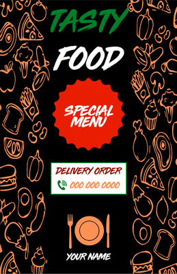 Custom Business Flyers Multiple Sizes Tasty Food