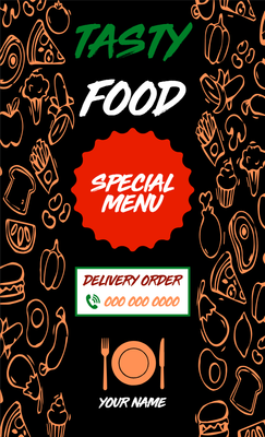 Custom Business Flyers Multiple Sizes Tasty Food